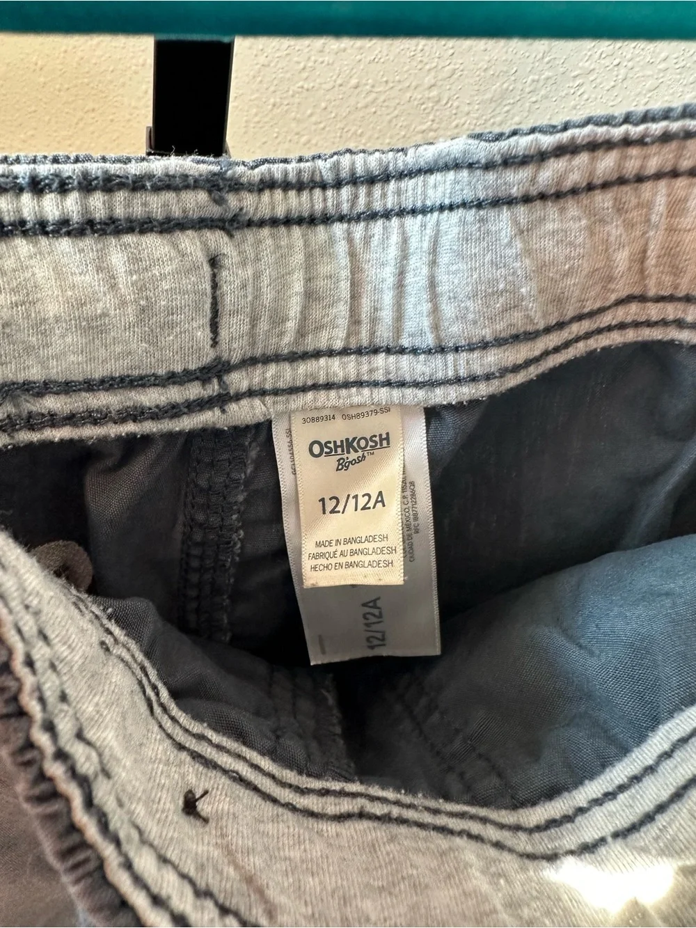 OshKosh B'gosh Boys Gray Elastic-Waist Cargo Shorts